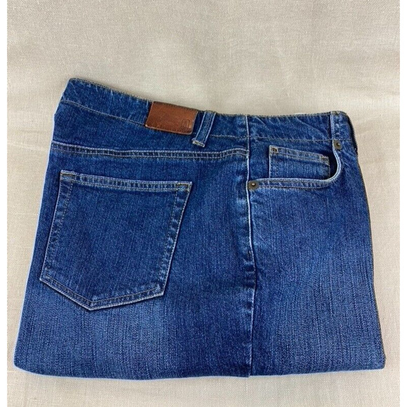 Lands End Womens Original Fit Classic Waist Boot Leg Denim Blue Jeans Size 14 - Picture 8 of 8